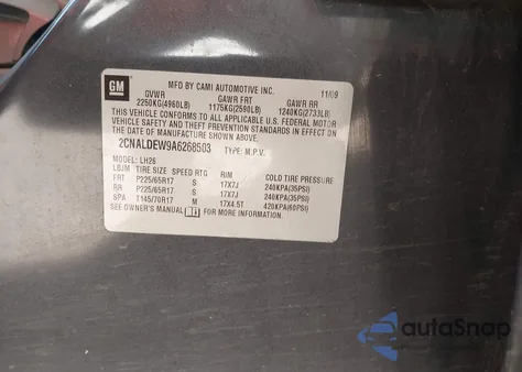 2010 Chevrolet Equinox Lt from USA, damaged, VIN 2CNALDEW9A6268503